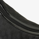 Gucci Hobo Shoulder Bag in GG Canvas and Patent Leather Black
