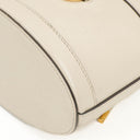 Gucci Horsebit 1955 Azalea Sakai Calfskin Mystic White Drawstring Bucket Bag