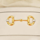 Gucci Horsebit 1955 Azalea Sakai Calfskin Mystic White Drawstring Bucket Bag