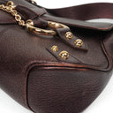 Gucci Horsebit Flap Purple Leather Shoulder Bag