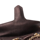 Gucci Horsebit Flap Purple Leather Shoulder Bag