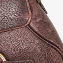 Gucci Horsebit Flap Purple Leather Shoulder Bag