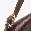 Gucci Horsebit Flap Purple Leather Shoulder Bag