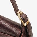 Gucci Horsebit Flap Purple Leather Shoulder Bag