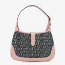 Gucci Jackie 1961 Limited Edition Pink/Blue Leather/Denim GG Floral Small Shoulder Bag