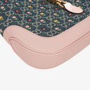 Gucci Jackie 1961 Limited Edition Pink/Blue Leather/Denim GG Floral Small Shoulder Bag