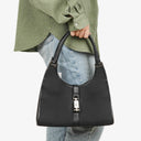 Gucci Jackie Balck Canvas Shoulder Bag