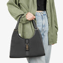 Gucci Jackie Balck Canvas Shoulder Bag