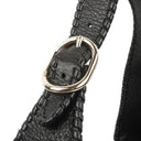 Gucci Jackie Black Leather Bamboo Tassel Large Hobo Bag