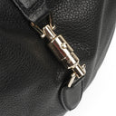 Gucci Jackie Black Leather Bamboo Tassel Large Hobo Bag