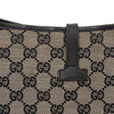 Gucci Jackie Medium Vintage Bag Black GG Canvas And Leather