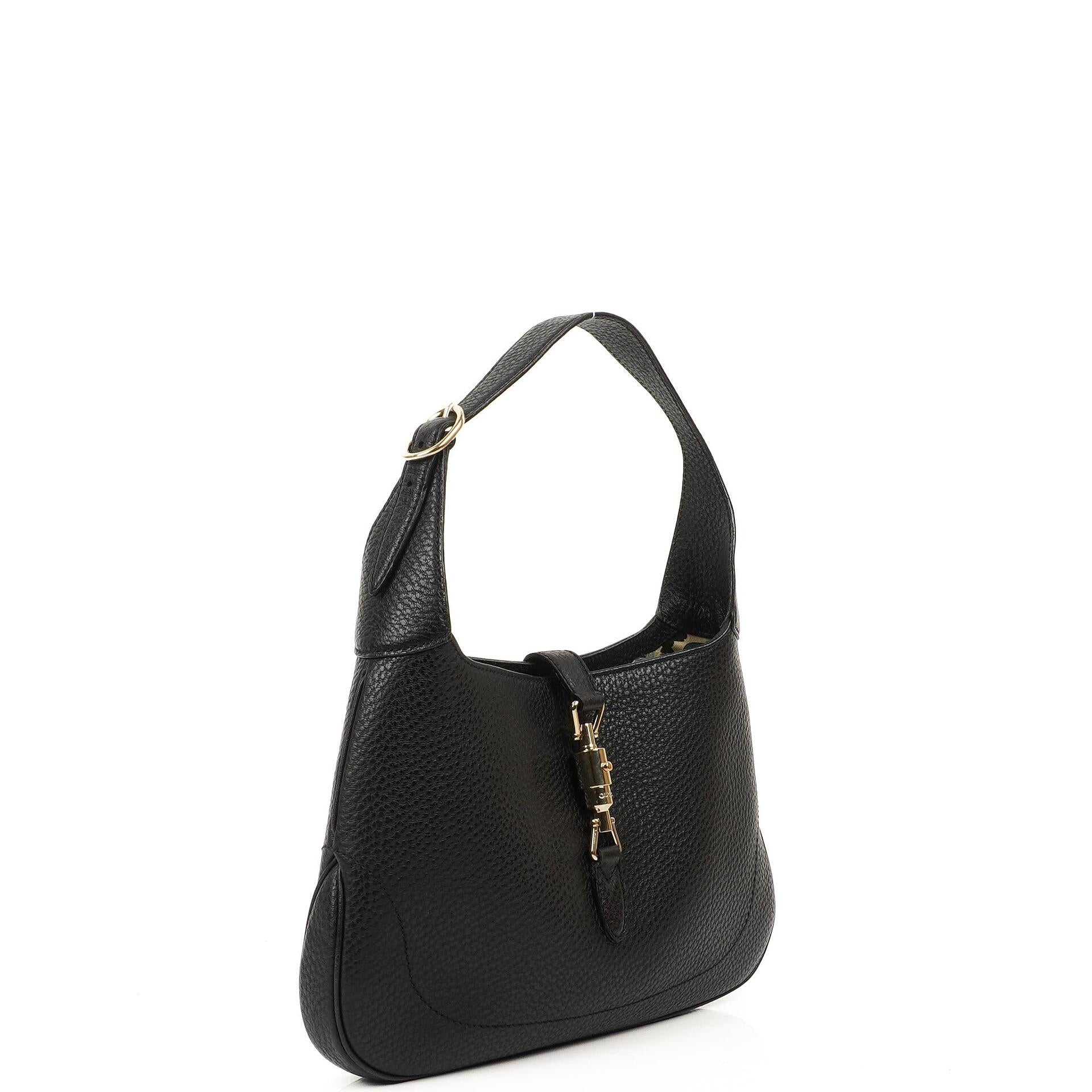 Gucci Jackie Medium Vintage Black Leather Shoulder Bag
