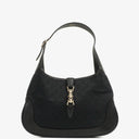 Gucci Jackie Medium Vintage Shoulder Bag Black/Dark Navy GG Canvas And Leather