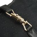 Gucci Jackie Medium Vintage Shoulder Bag Black/Dark Navy GG Canvas And Leather