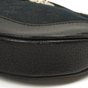 Gucci Jackie Medium Vintage Shoulder Bag Black/Dark Navy GG Canvas And Leather