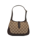 Gucci Jackie Small GG Brown Canvas And Leather Shoulder Bag