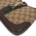 Gucci Jackie Small GG Brown Canvas And Leather Shoulder Bag