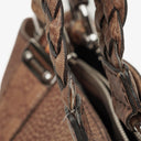 Gucci Leather Bamboo Bar Braided Handles Tote Bag