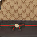 Gucci Mayfair Bow Beige GG Canvas Top Handle Bag