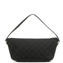 Gucci Mini Baguette Black GG Monogram Pochette Boat