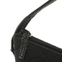 Gucci Mini Baguette Black GG Monogram Pochette Boat