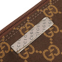 Gucci Mini Baguette GG Monogram Pochette Boat Brown/Beige Bag