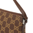 Gucci Mini Baguette GG Monogram Pochette Boat Brown/Beige Bag