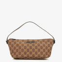 Gucci Mini Baguette Pochette Boat Beige/Brown GG Monogram Bag
