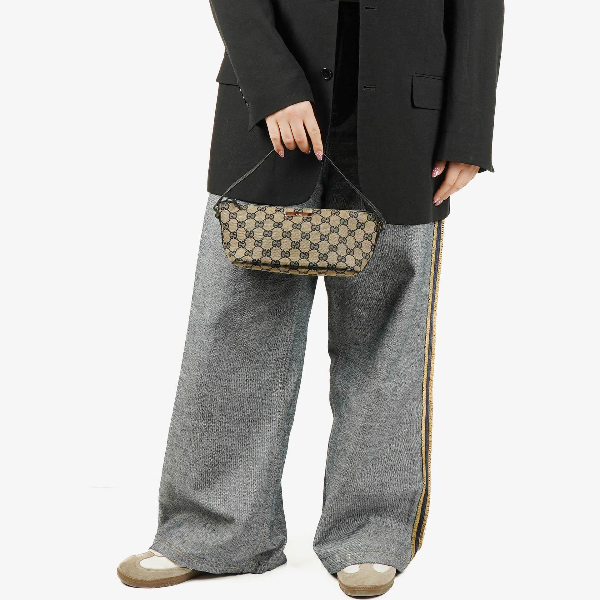 Gucci Mini Baguette Pochette Boat GG Monogram Bag