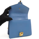 Gucci Mini Sylvie Flap Chain Bag Web Stripe Clear Sky Blue Calfskin