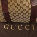 Gucci Monogram Bamboo Braided Handles Bag