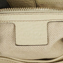 Gucci Monogram Canvas Ivory Diana Bamboo Top Handle Tote