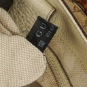 Gucci Monogram Canvas Ivory Diana Bamboo Top Handle Tote