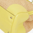 Gucci Natural Woven Straw and Leather Bamboo Shopper Tote Bag