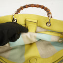 Gucci Natural Woven Straw and Leather Bamboo Shopper Tote Bag