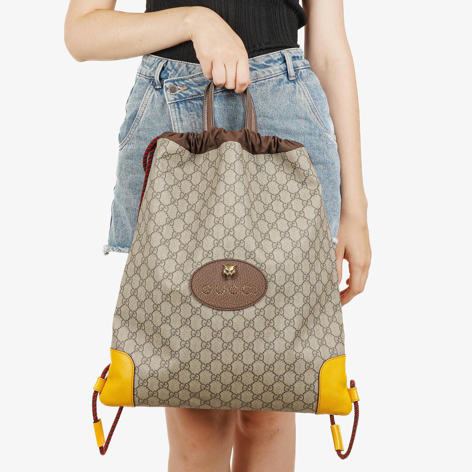 Gucci Neo Vintage Drawstring Backpack Top Handle