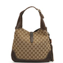 Gucci New Jackie Medium Hobo Bag Brown GG Monogram