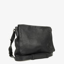 Gucci Pebbled Black Leather Messenger Bag