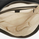 Gucci Pebbled Black Leather Messenger Bag