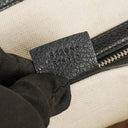 Gucci Pebbled Black Leather Messenger Bag