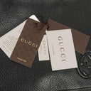 Gucci Pebbled Black Leather Messenger Bag