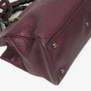 Gucci Purple Pebbled Calfskin Medium Bamboo Shopper Tote Bag