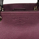Gucci Purple Pebbled Calfskin Medium Bamboo Shopper Tote Bag