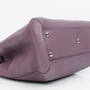 Gucci Purple Pebbled Calfskin Mini Bamboo Tote Bag