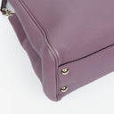 Gucci Purple Pebbled Calfskin Mini Bamboo Tote Bag
