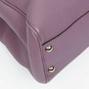 Gucci Purple Pebbled Calfskin Mini Bamboo Tote Bag