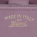 Gucci Purple Pebbled Calfskin Mini Bamboo Tote Bag