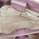 Gucci Purple Pebbled Calfskin Mini Bamboo Tote Bag