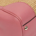 Gucci Shopper Bamboo Raffia Tote Bag