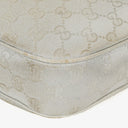 Gucci Silver Metallic Canvas Hobo Bag